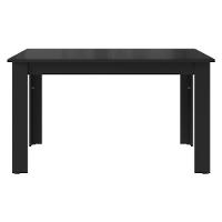 Mesa Jantar Retangular Tampo Vidro Preto Madesa - 5