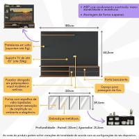 Painel Para Tv Até 65 Polegadas Com Aparador 4 Portas Com Espelho Mp1088 Rustic-preto Rustic-preto - 5