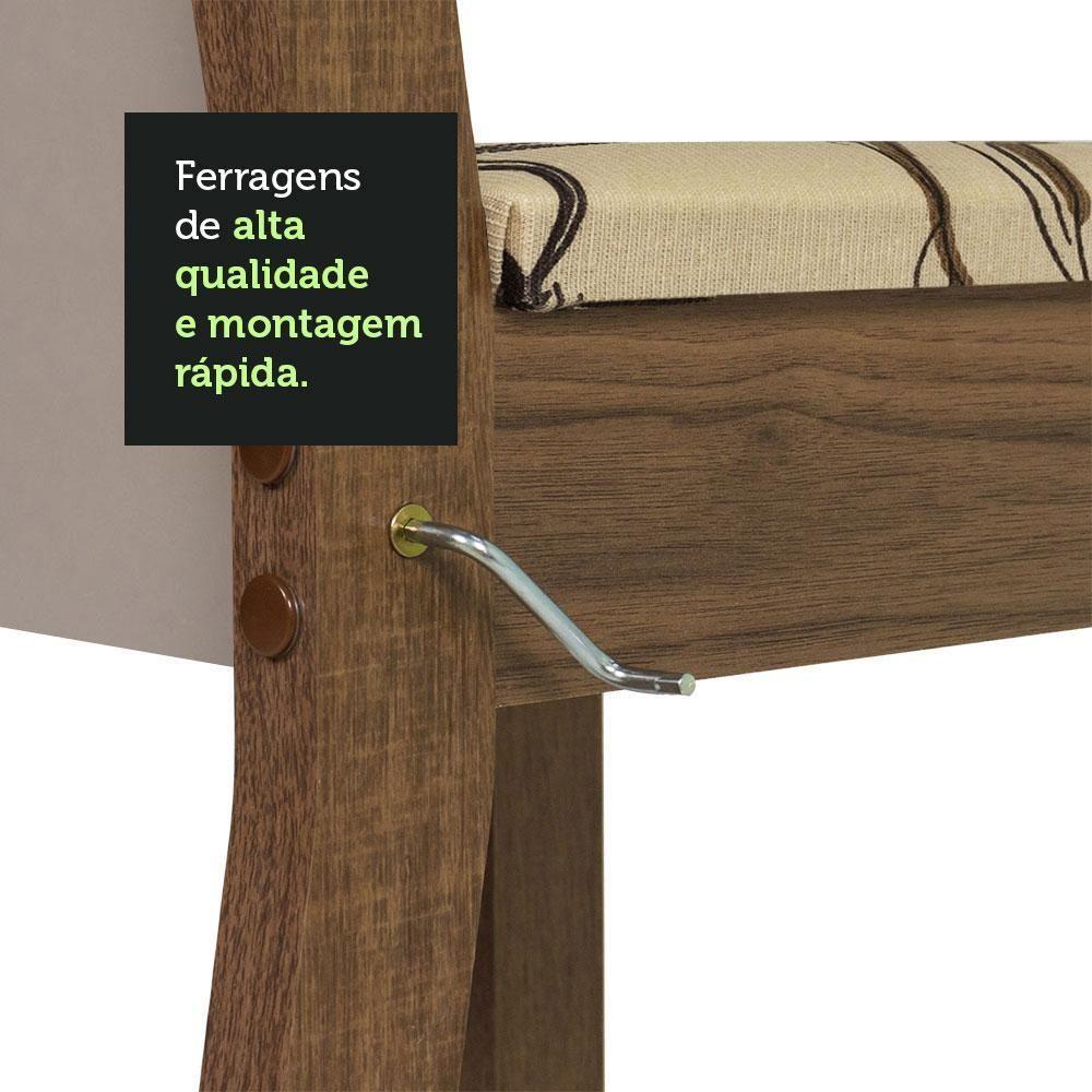 Kit 6 Cadeiras De Jantar 4291 Rustic-crema-lírio Bege Madesa Rustic-crema-lírio Bege - 3