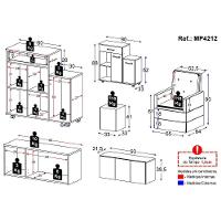Poltrona De Amamentação Com Puff E Armário/balcão Multimóveis Mp4212 Branco Branco