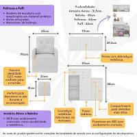 Poltrona De Amamentação Com Puff E Armário/balcão Multimóveis Mp4212 Branco Branco - 5