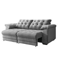 Sofá Retrátil e Reclinável Bipartido 3 Lugares 2,30m Suede Veludo Coliseu Selmer - 1