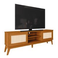 Rack Bancada Para Tv Até 65 Polegadas 1,80m 2 Portas Com Tela Rattan Cedro Cairo Edn Cedro - 1