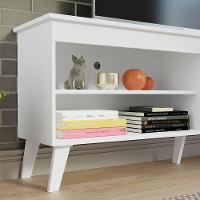 Rack P/Tv Até 65 Polegadas Com Pés Branco Turim Madesa - 2