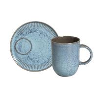 Conjunto De Canecas Com Pires 04 Peças Linhas Breeze Porto Brasil - 4