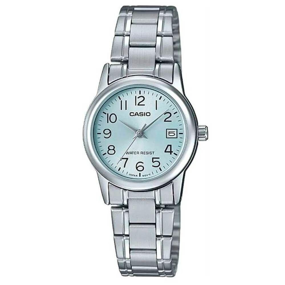 Relógio Casio Feminino Ref: Ltp-v002d-2budf Clássico Prateado - 9