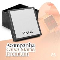 Caixa + Colar + Relogio Feminino Digital Dourado + Brincos Social Presente Qualidade Casual - 5