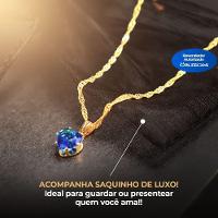 Colar Feminino Banhado Zirconia Coração Aço Inox Qualidade Premium Moda Presente Delicado - 7