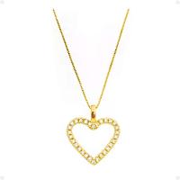 Coração Pingente Mãe + Caixa Corrente Feminina Banhado Moda Casual Qualidade Premium Presente Social - 2