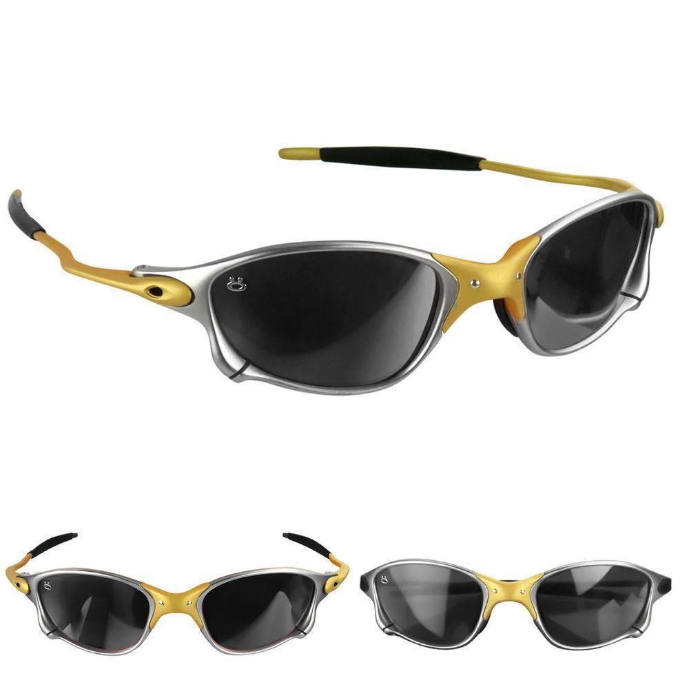 Oculos Sol Lupa Proteção Uv Masculino Praia Metal + Case Polarizado Todo Metal Presente Original - 4