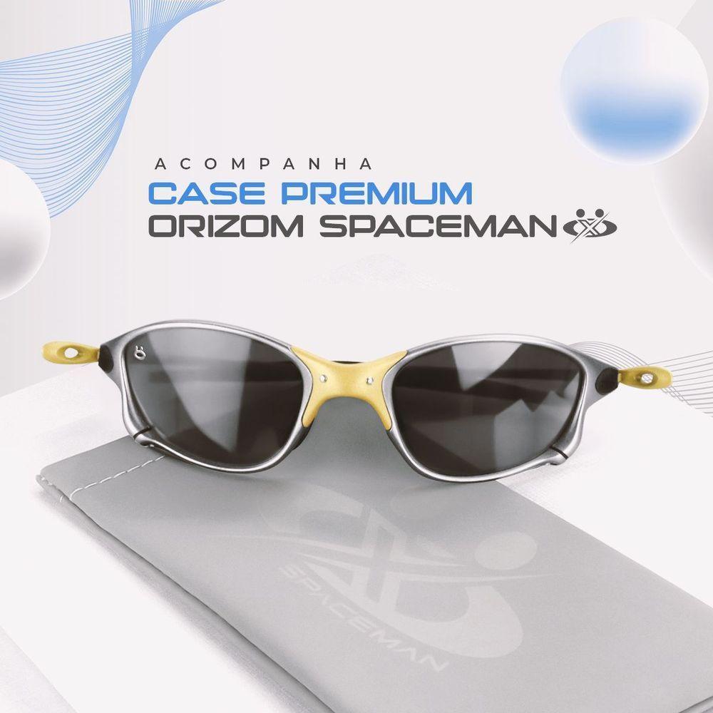 Oculos Sol Lupa Proteção Uv Masculino Praia Metal + Case Polarizado Todo Metal Presente Original - 6