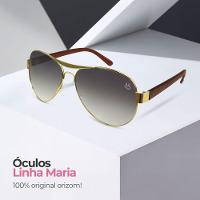 Oculos Sol Masculino Aviador Banhado Ouro Aço Inox + Case Qualidade Premium Casual Original Presente - 7