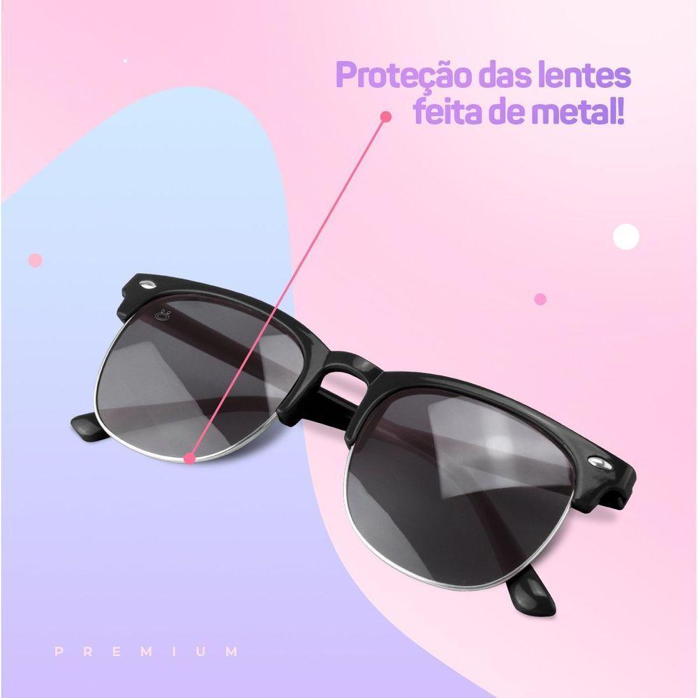 Oculos Sol Preto Proteção Uv Retro Infantil Menino Criança Acetato Presente Qualidade Premium - 2