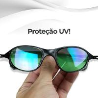 Oculos Sol Praia Masculino Preto Lupa Proteção Uv + Case Qualidade Premium Moda Casual Armação Preta - 3