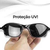 Oculos Sol Masculino Praia Preto Lupa Proteção Uv + Case Moda Casual Qualidade Premium Verão Casual - 3