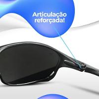 Oculos Sol Masculino Lupa Acetato Praia Proteção Uv + Case Armação Preta Qualidade Premium Original - 2