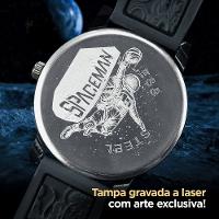 Relogio Masculino Aço Inox + Cordao Prata + Caixa Relogio Presente Ajustavel Silicone Social Cordao - 6