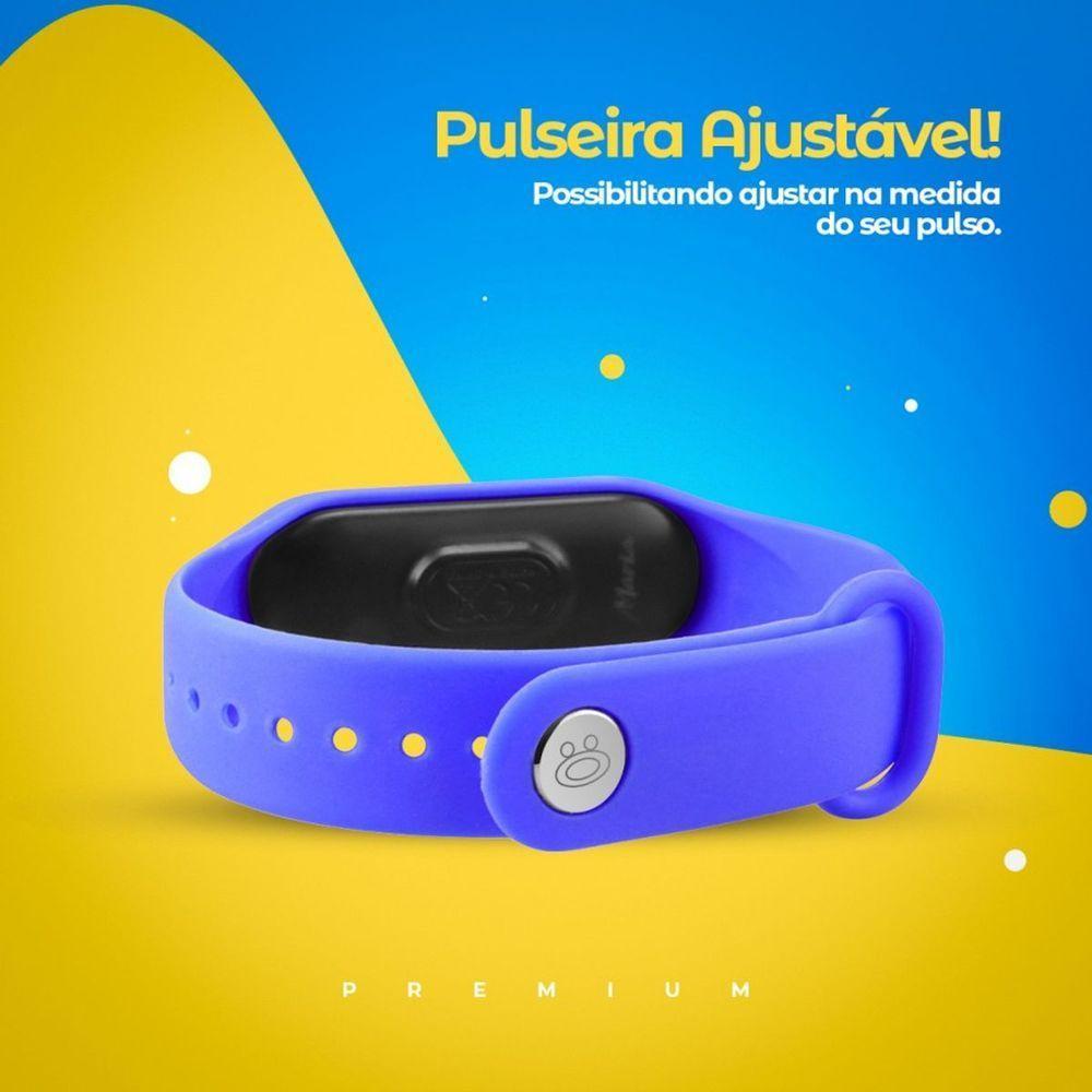 Relogio Digital Bracelete Infantil Prova Dagua Ajustavel Silicone Presente Azul Adolescente - 4