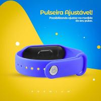Relogio Digital Bracelete Infantil Prova Dagua Ajustavel Silicone Presente Azul Adolescente