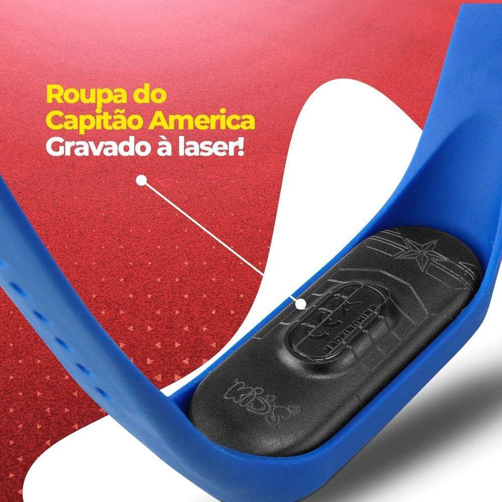 Relogio Digital Led Prova Dagua + Copo Capitao America Presente Pulseira Ajustavel Resistente Menino - 10