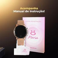 Relogio Digital Led Feminino Aço Inox Silicone Casual Moda Ajustavel Redondo Original - 5