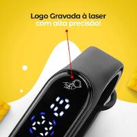 Relogio Infantil Digital Prova Dagua Bracelete Ajustavel Esportivo Preto Original Adolescente Data - 5