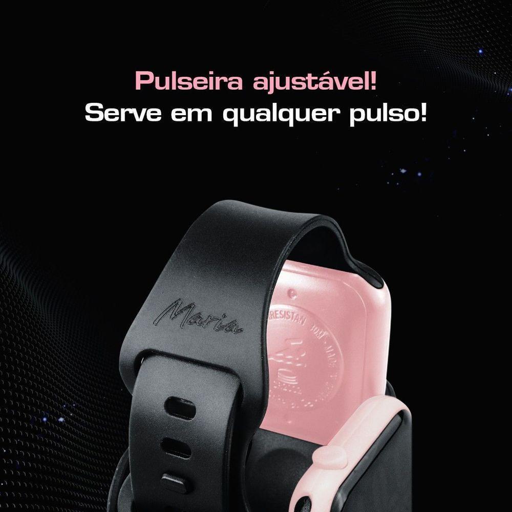 Relogio Feminino Digital Prova Dagua Rosa Moda Original Ajustavel Led Qualidade - 4