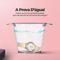 Relogio Feminino Aço Prova Dagua Pulseira Colar Coração Qualidade Moda Presente Casual - 3