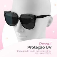 Relogio Feminino Aço Inox Preto + Oculos Proteção Uv Sol Original Presente Qualidade Casual - 5