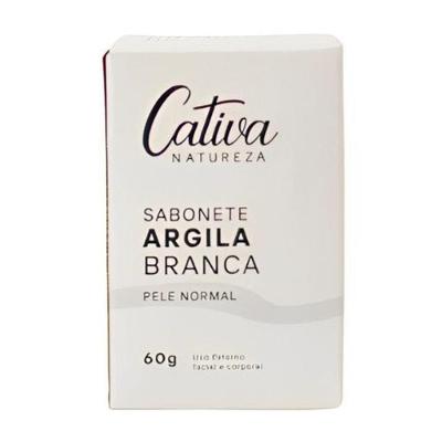 Sabonete Pele Normal Argila Branca 60g - Cativa Natureza