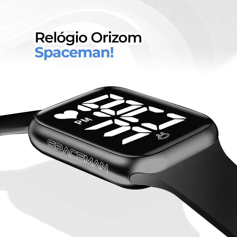 Relogio Silicone Digital Masculinoled Qualidade Relogioled Esportivo Quadrado Presente Preto - 3