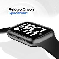 Relogio Silicone Digital Masculinoled Qualidade Relogioled Esportivo Quadrado Presente Preto - 3