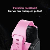 Relogio Rosa Digital Barbie Silicone Prova Dagua Infantil Adolescente Qualidade Led Menina - 6