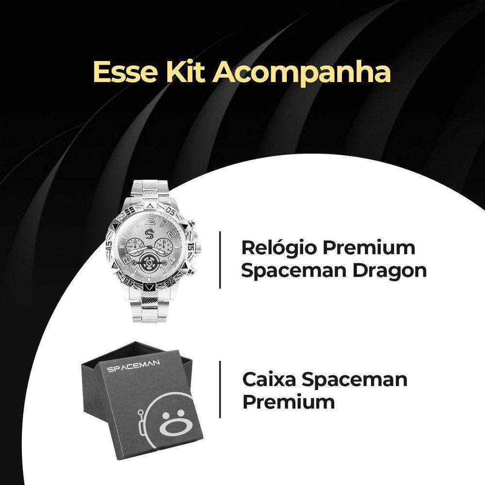 Relogio Prata Original Grande Aço Inox Masculino + Caixa Qualidade Edição Limitada Analogico - 5