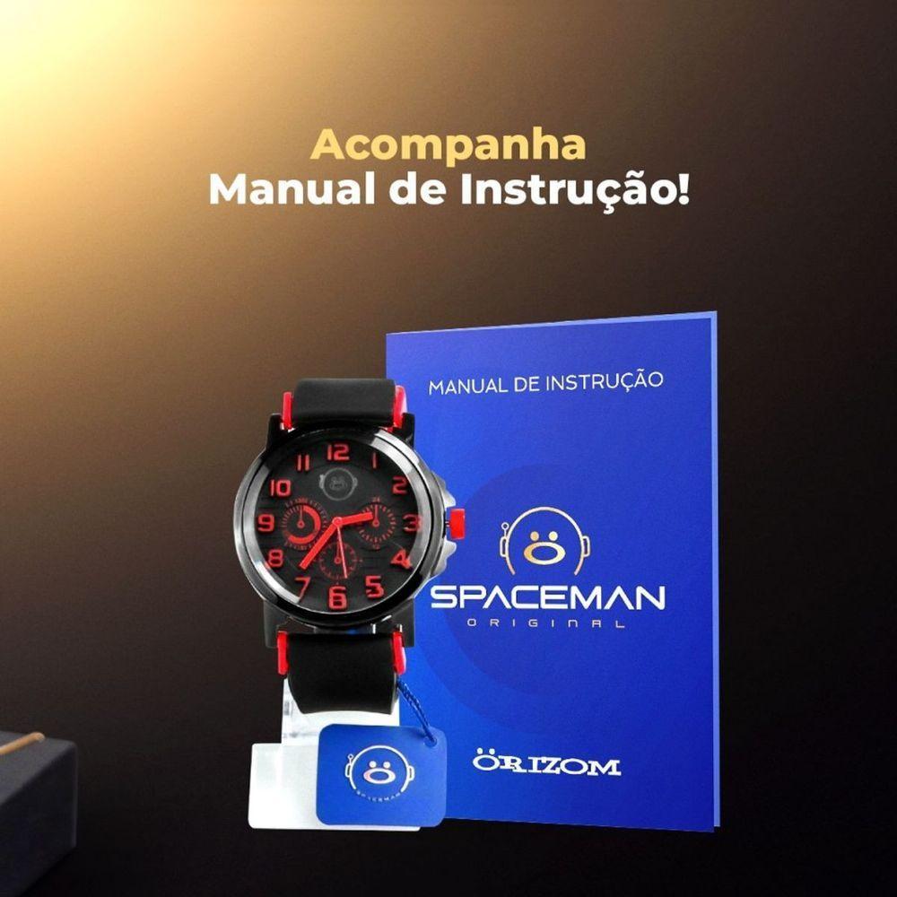 Relógio Masculino Aço Inox Preto Silicone Qualidade Analogico Presente Original Casual - 6