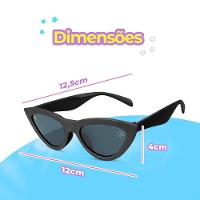 Relógio Digital Infantil Rosa Barbie + Oculos Proteção Uv Criança Formato Gatinho Resistente Preto - 2