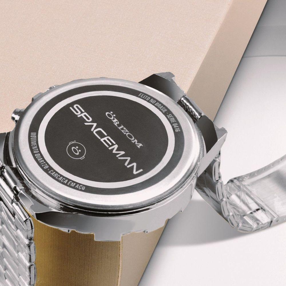 Relogio Masculino Prata Aço Inox + Pulseira Pai Nosso Analogico Religioso Presente Social Original - 2