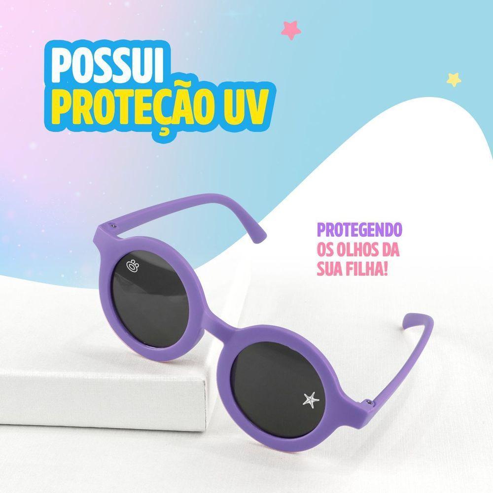 Relógio Digital Infantil Prova Dagua + Oculos Sol + Pulseira Presente Fundo Mar Proteção Uv Roxo - 3