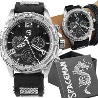 Relogio Masculino Grande Aço Inox Prata Original + Caixa Casual Pesado Preto Qualidade - 1