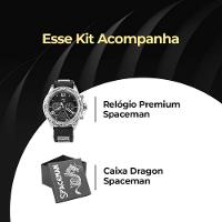 Relogio Masculino Grande Aço Inox Prata Original + Caixa Casual Pesado Preto Qualidade - 6