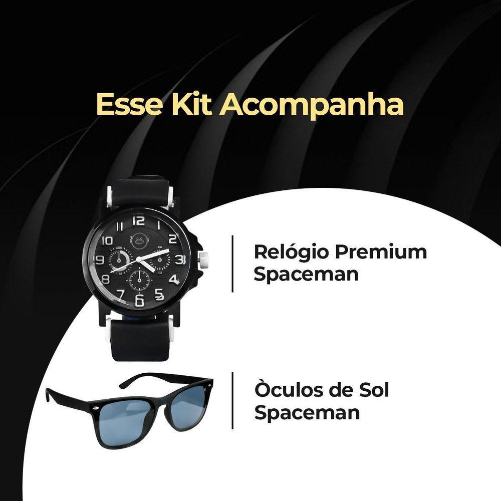 Relogio Masculino Aço Silicone + Oculos Sol Protecao Uv Presente Analogico Qualidade Branco - 7