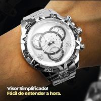 Relogio Masculino Aço Inoxidavel Prova Dagua Social Presente Pesado Original Grande Casual - 6