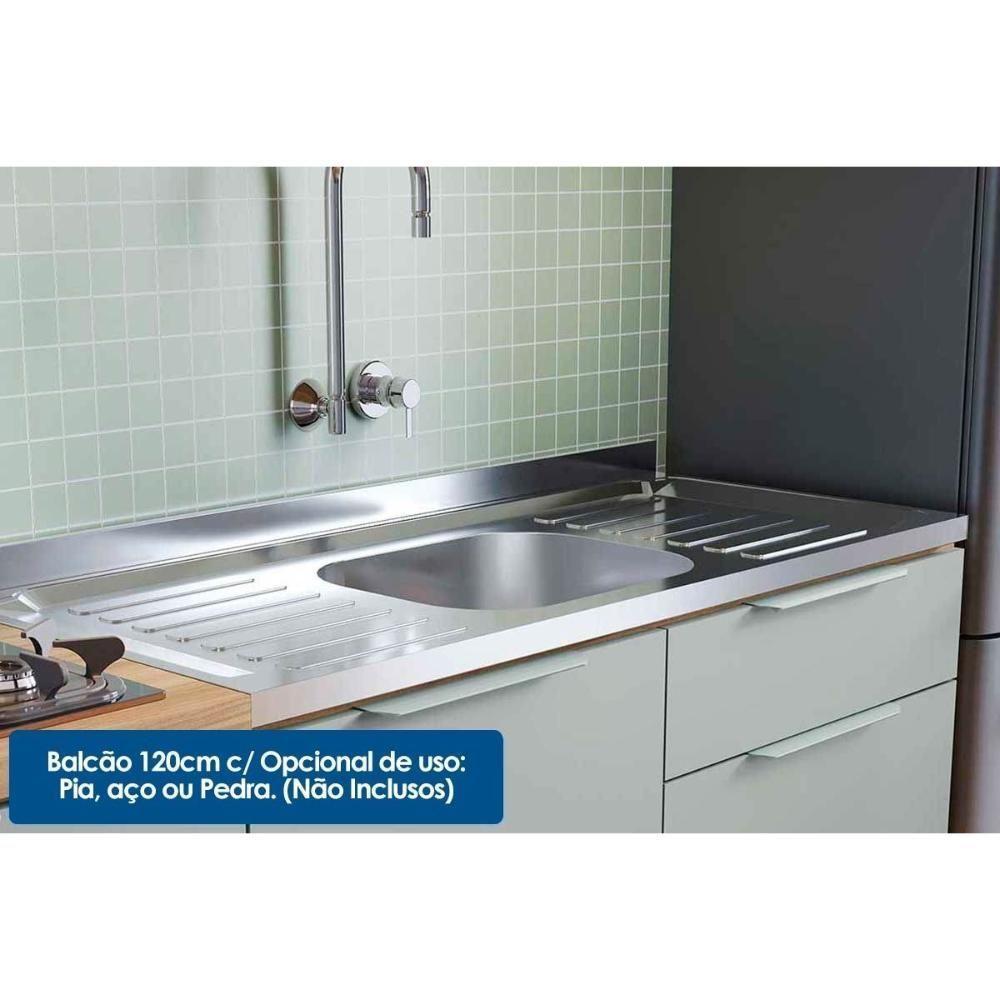 Armário de Cozinha Modulado Completa Marquesa 5 Peças Nature/Verde - Nesher - 8