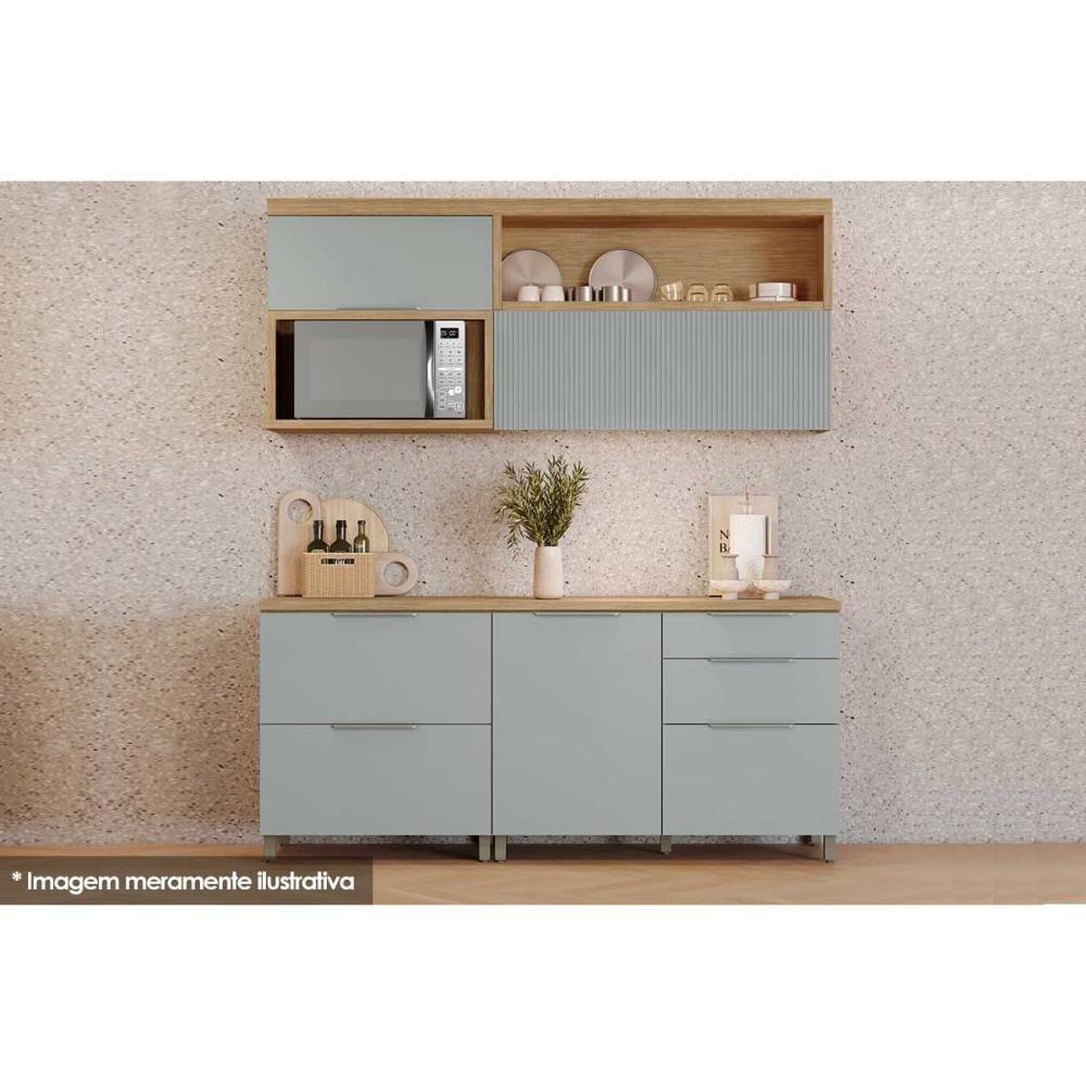 Cozinha Completa Completa Marquesa 4 Peças Nature/Verde - Nesher - 1