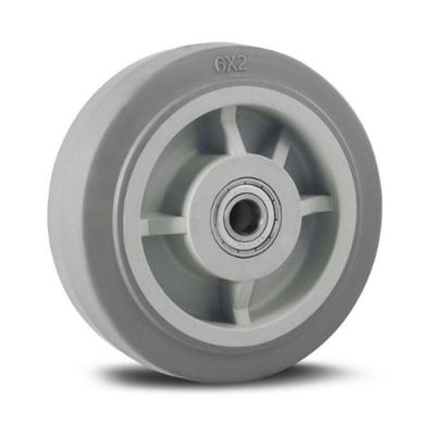 Roda Borracha Elastomera 6 Pol. C/rolamento. 250kg