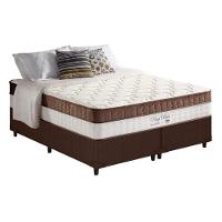 Cama Box King: Colchão Molas Ensacadas Anjos Masterpocket King Best Marrom + Base Brown(193X203) - 1
