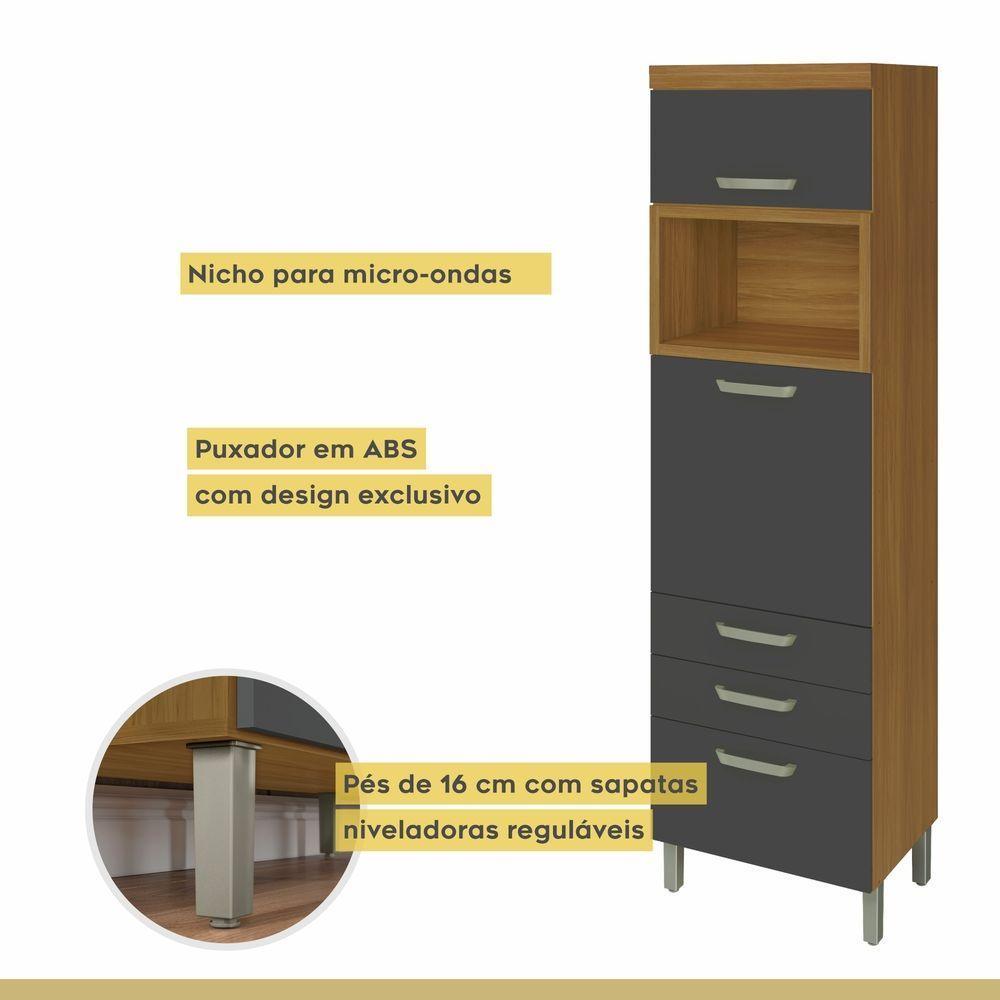 Paneleiro 2 Portas 3 Gavetas Princesa Nesher Móveis - 5