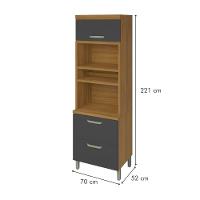 Paneleiro Torre Quente 2 Portas 1 Gaveta Princesa Nesher Móveis - 7