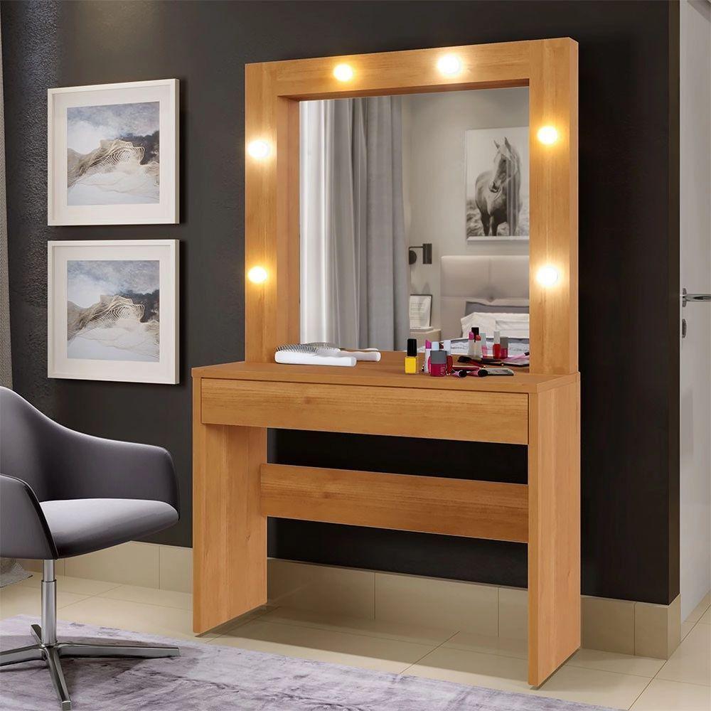 Penteadeira Camarim Requinte 1 Gaveta Mavaular Naturale - 2