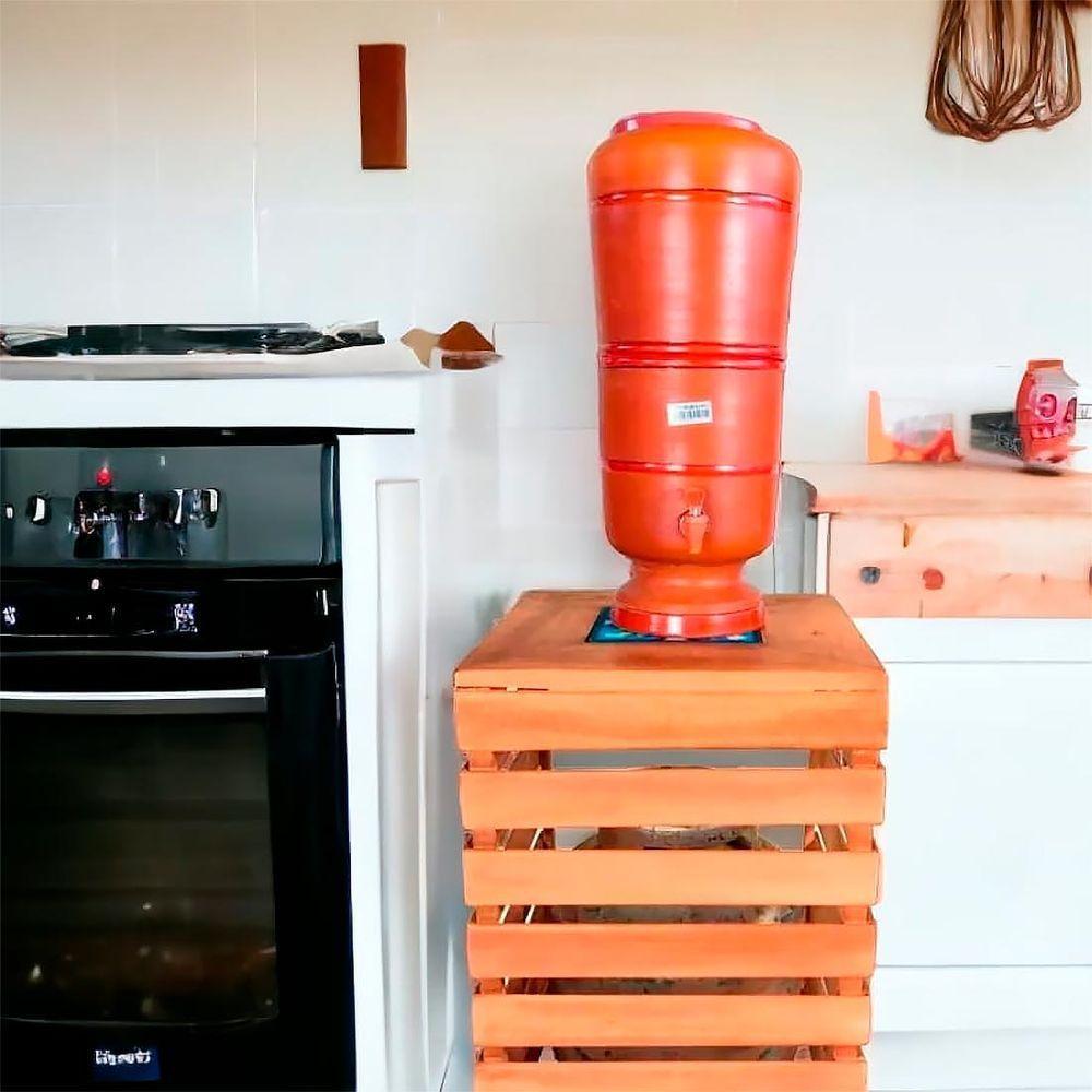 Porta Botijão De Gás Móvel Aparador Para Cozinha C- Ladrilho - 9